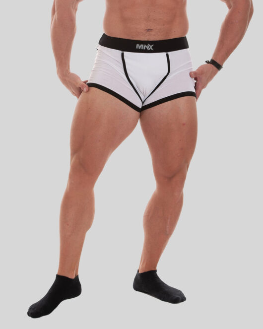 MNX BOXER SHORTS, WHITE&BLACK