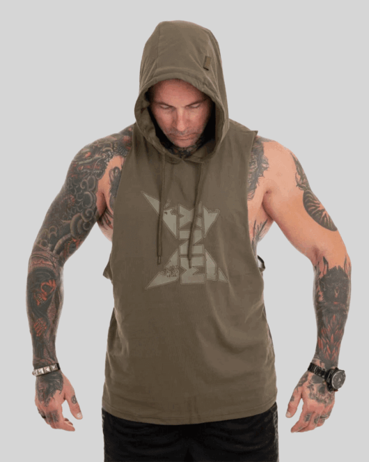MNX Hooded tank top Olive green