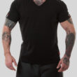 MNX V neck basic T-shirt, black