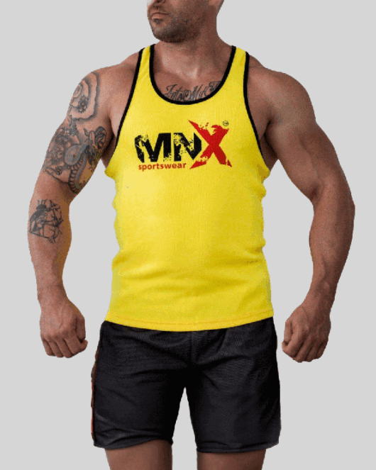 MNX Yellow ribbed tank top