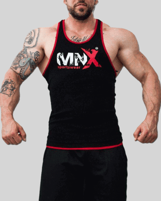 MNX Black&Red ribbed tank top