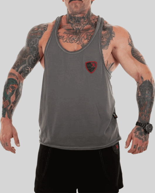 MNX Ripped stringer tank top The Core grey