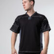 Baumwoll football jersey, schwarz