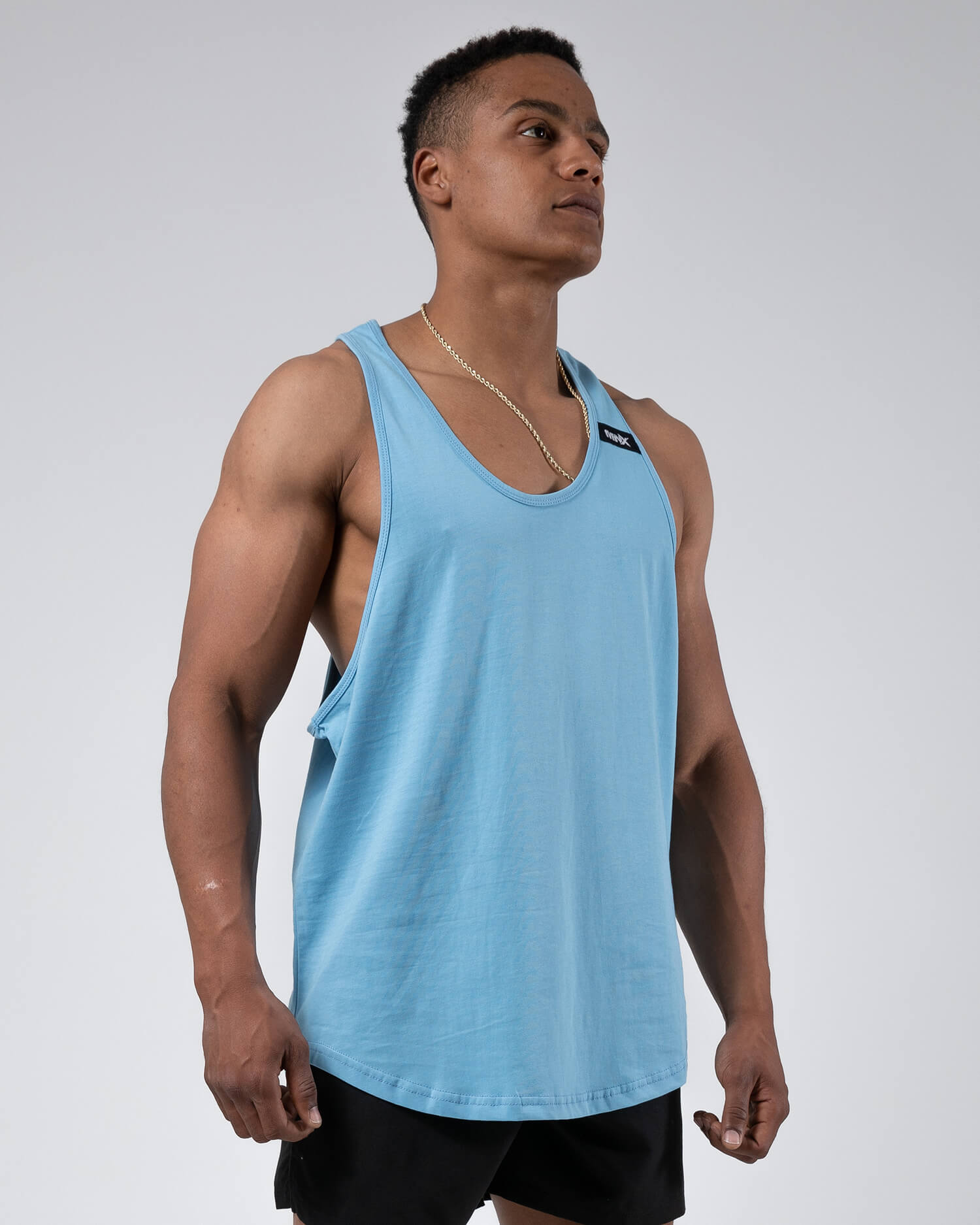 Buy Gymx Men's Rust Tee Round Neck Sports T-Shirt Fitness Designer Gym  Stringer Tank Tops for Men and Boys Pack of 1 (S, Blue) at