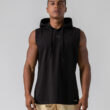 MNX Moški Sleeveless hooded Top, black