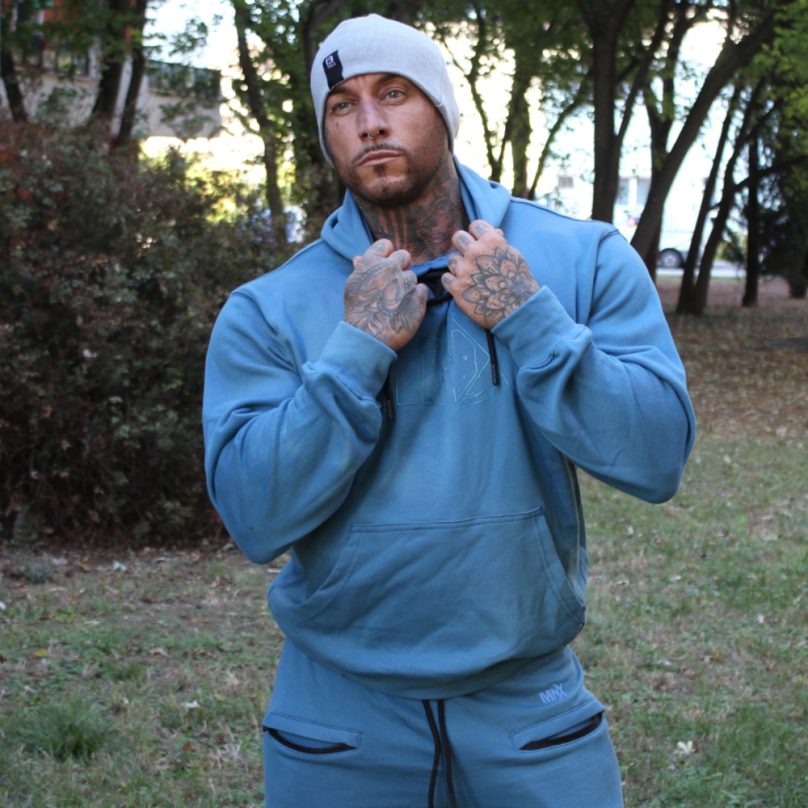 MNX Men's hoodie Athletic, mare blu - immagine 7