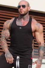 BOS classic stringer tank top, black