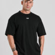 Camiseta de algodón MNX Basix, Negra