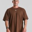 T-shirt in cotone MNX Basix, cioccolato