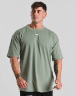 T-shirt in cotone MNX Basix, verde pastello