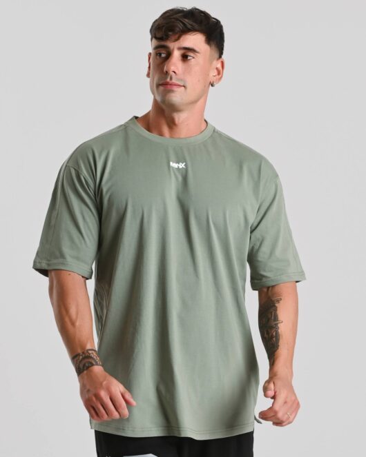 T-shirt in cotone MNX Basix, verde pastello