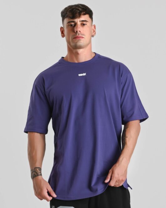 T-shirt in cotone MNX Basix, viola