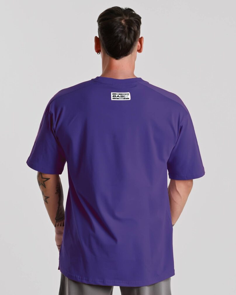 T-shirt in cotone MNX Basix, viola - immagine 2