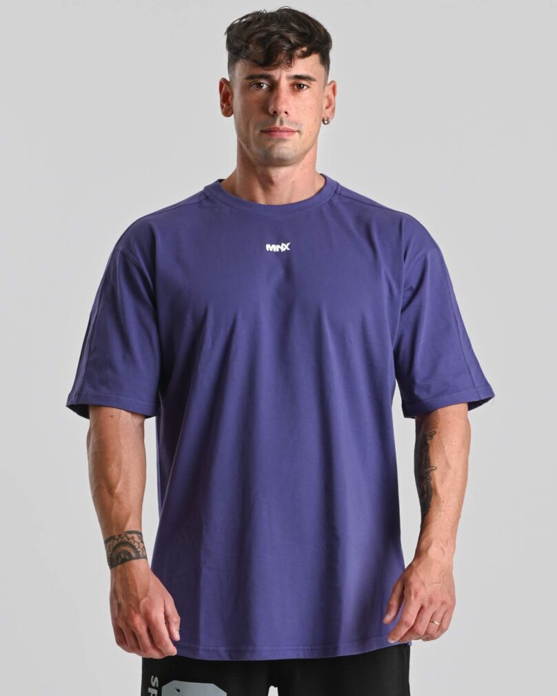 T-shirt in cotone MNX Basix, viola - immagine 3