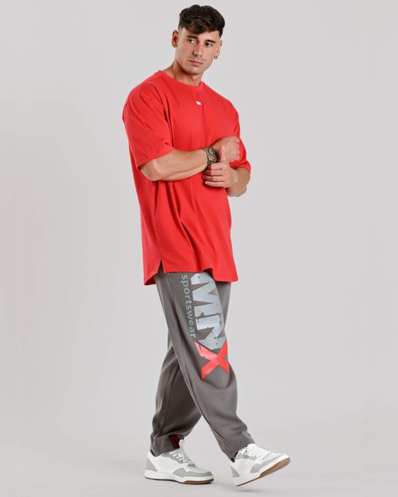 Camiseta de algodón MNX Basix, rojo cereza - Imagen 3