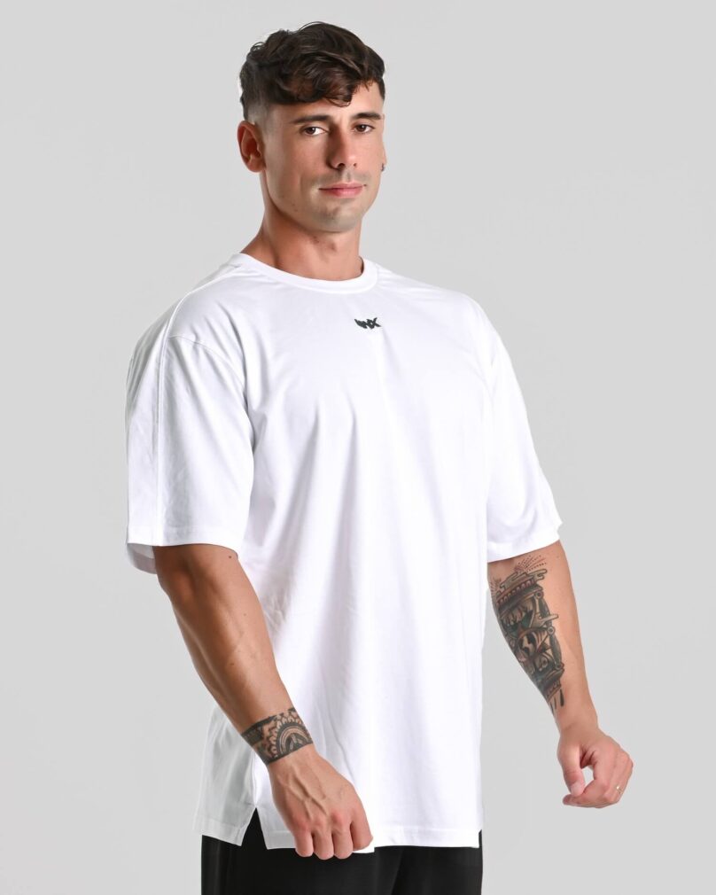 T-shirt in cotone MNX Basix, bianco - immagine 3
