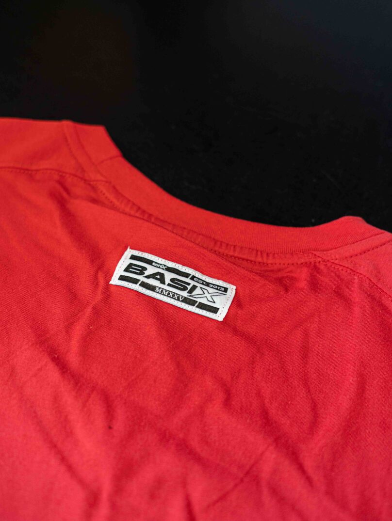 Camiseta de algodón MNX Basix, rojo cereza - Imagen 4