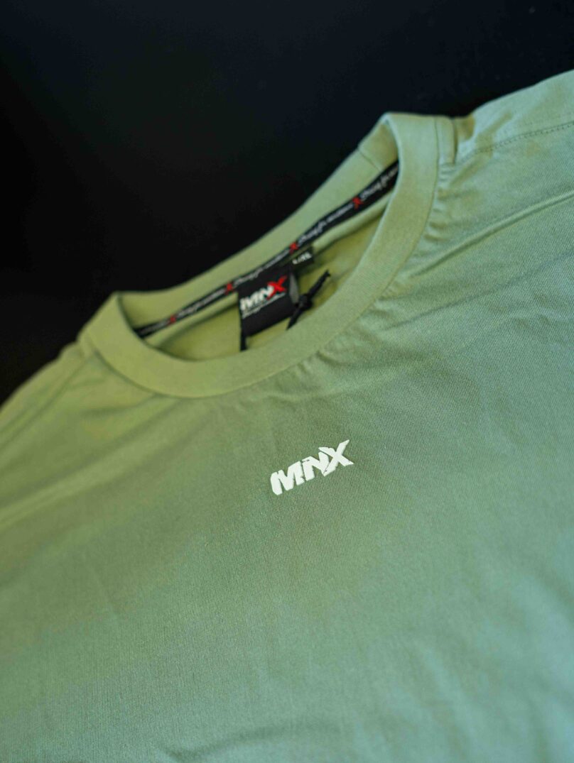 T-shirt in cotone MNX Basix, verde pastello - immagine 4