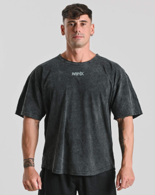 Camiseta MNX Extra HC 4.0 efecto lavado, negro