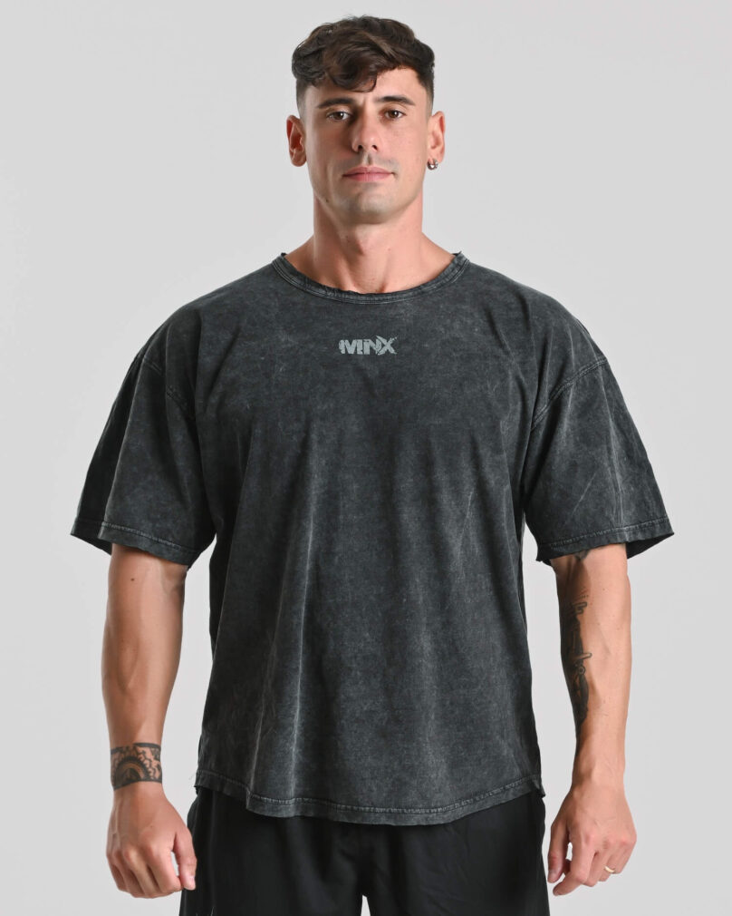 Camiseta MNX Extra HC 4.0 efecto lavado, negro