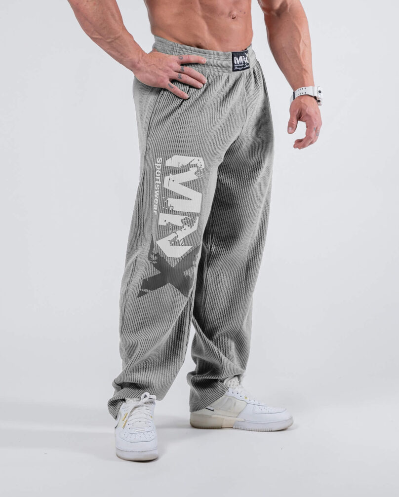 MNX Ribbed pants Hammer, melange grey - Image 3