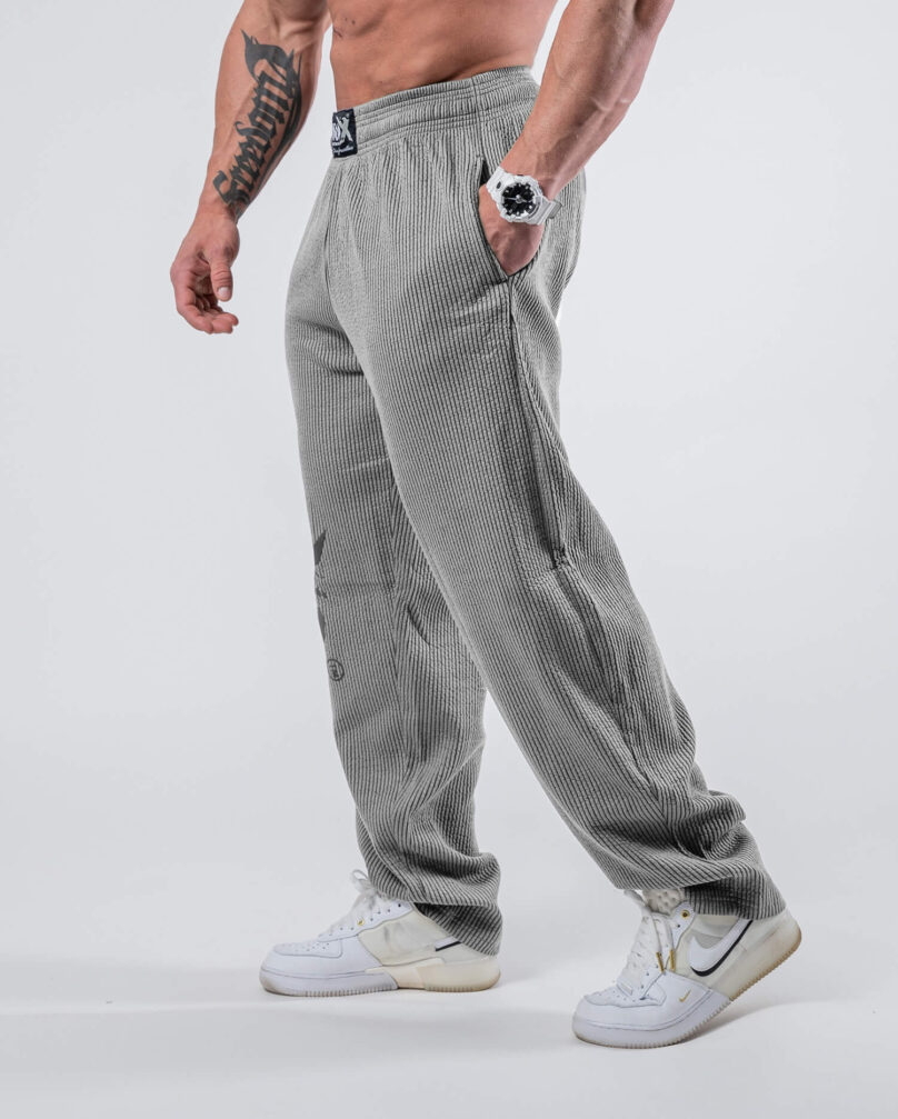 MNX Ribbed pants Hammer, melange grey - Image 4