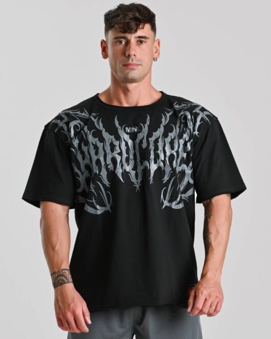 Camiseta Oversize MNX Hardcore, Negra