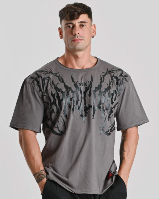 Camiseta Oversize MNX Hardcore, Gris