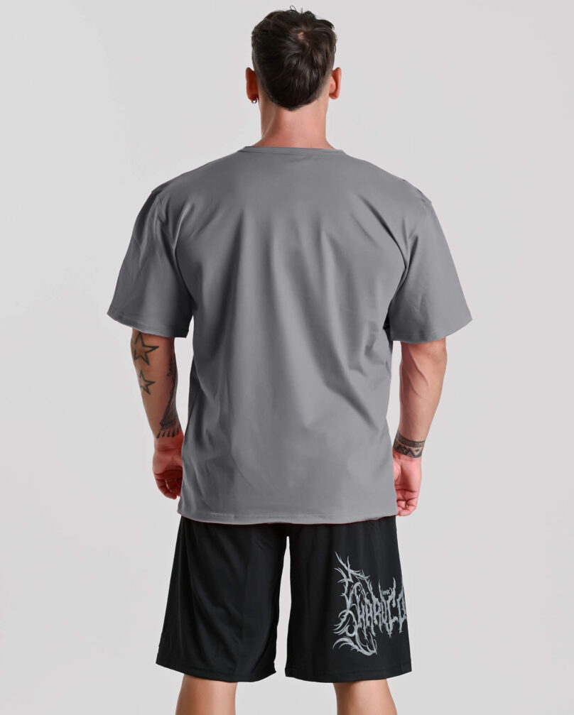 Camiseta Oversize MNX Hardcore, Gris - Imagen 3