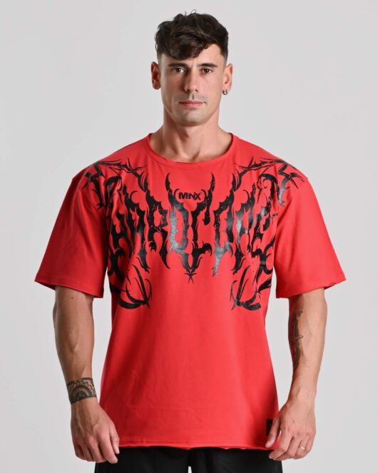 Camiseta Oversize MNX Hardcore, Roja