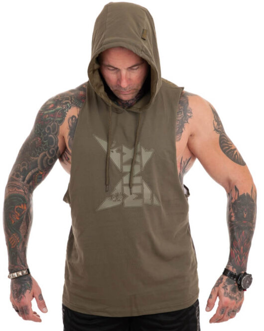MNX Hooded tank top Olive green