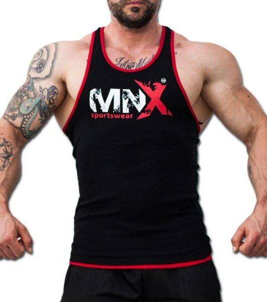 MNX Black&Red ribbed tank top