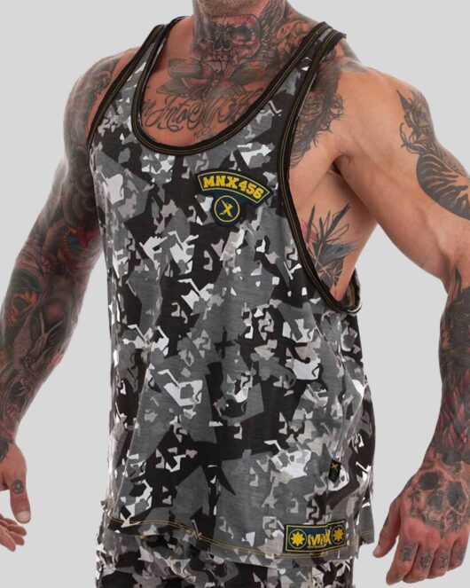 MNX Ripped stringer tank top Camo