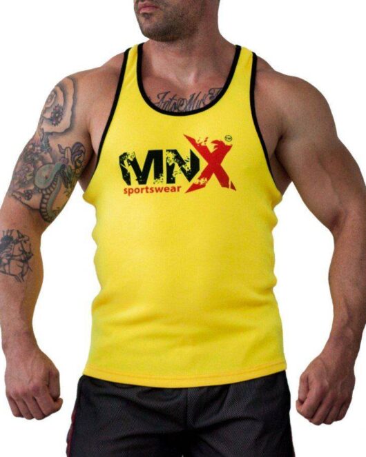 MNX Yellow ribbed tank top